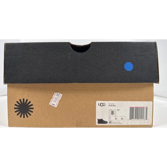 UGG Neumel Boots‎ Mens 8 Black Suede Lace-Up 3236 Lined main image 10
